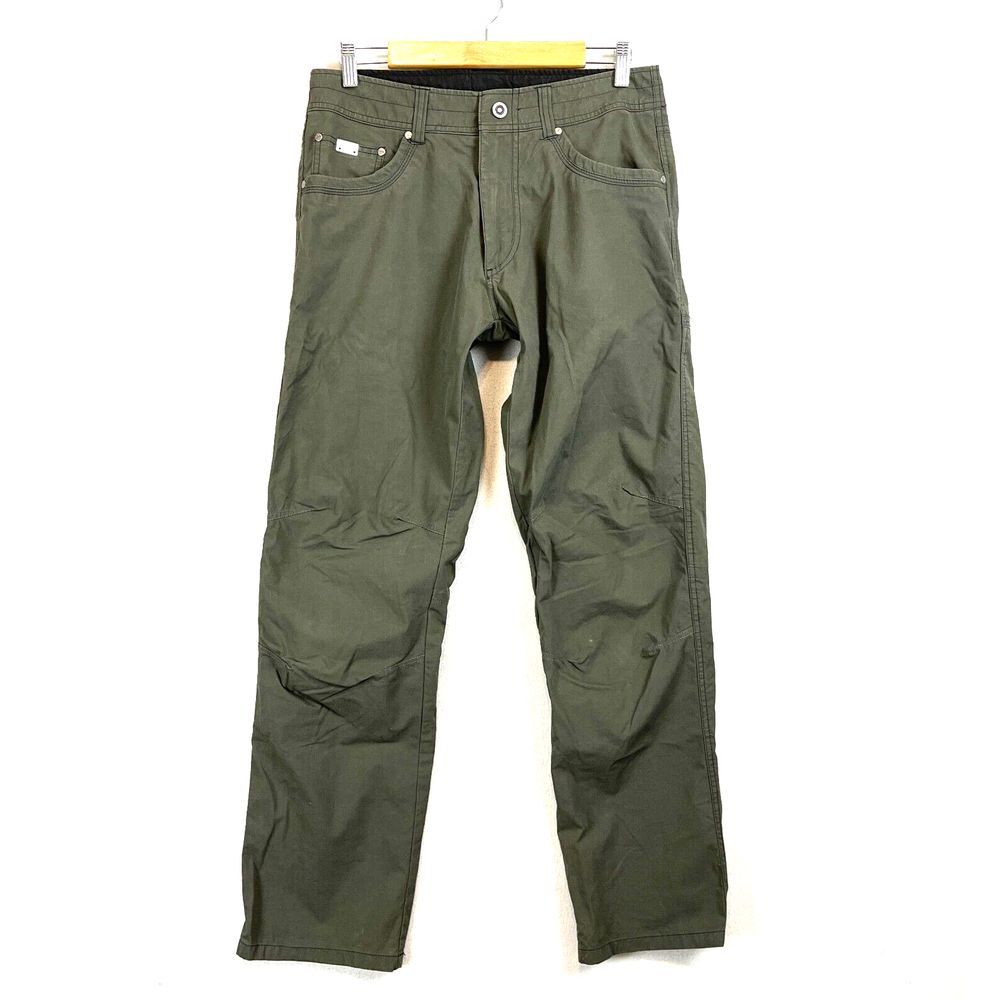 KUHL Revolvr Pants Mens 32 x 32 Gray / Green Patina Dye Straight Leg